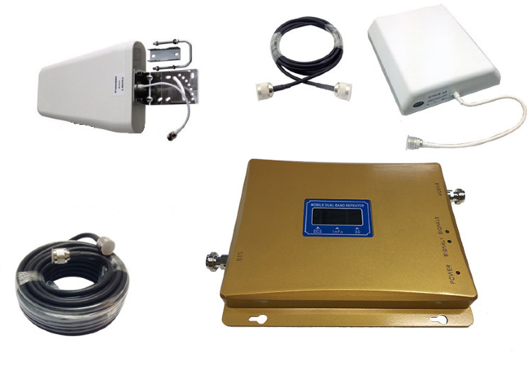 Комплект Усиления сотового сигнала GSM 3G UMTS  900 МГц 2100 МГц 
