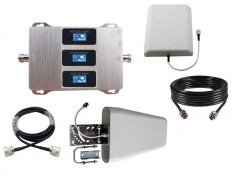 Усилитель репитер 3G/4G LTE (800/2100/2600МГц) до 300м² (комплект)