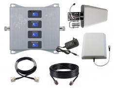 Усилитель репитер 2G DCS/3G/4G (800/1800/2100/2600МГц) до 300м² (комплект)